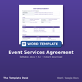 Event Services Agreement – cover
