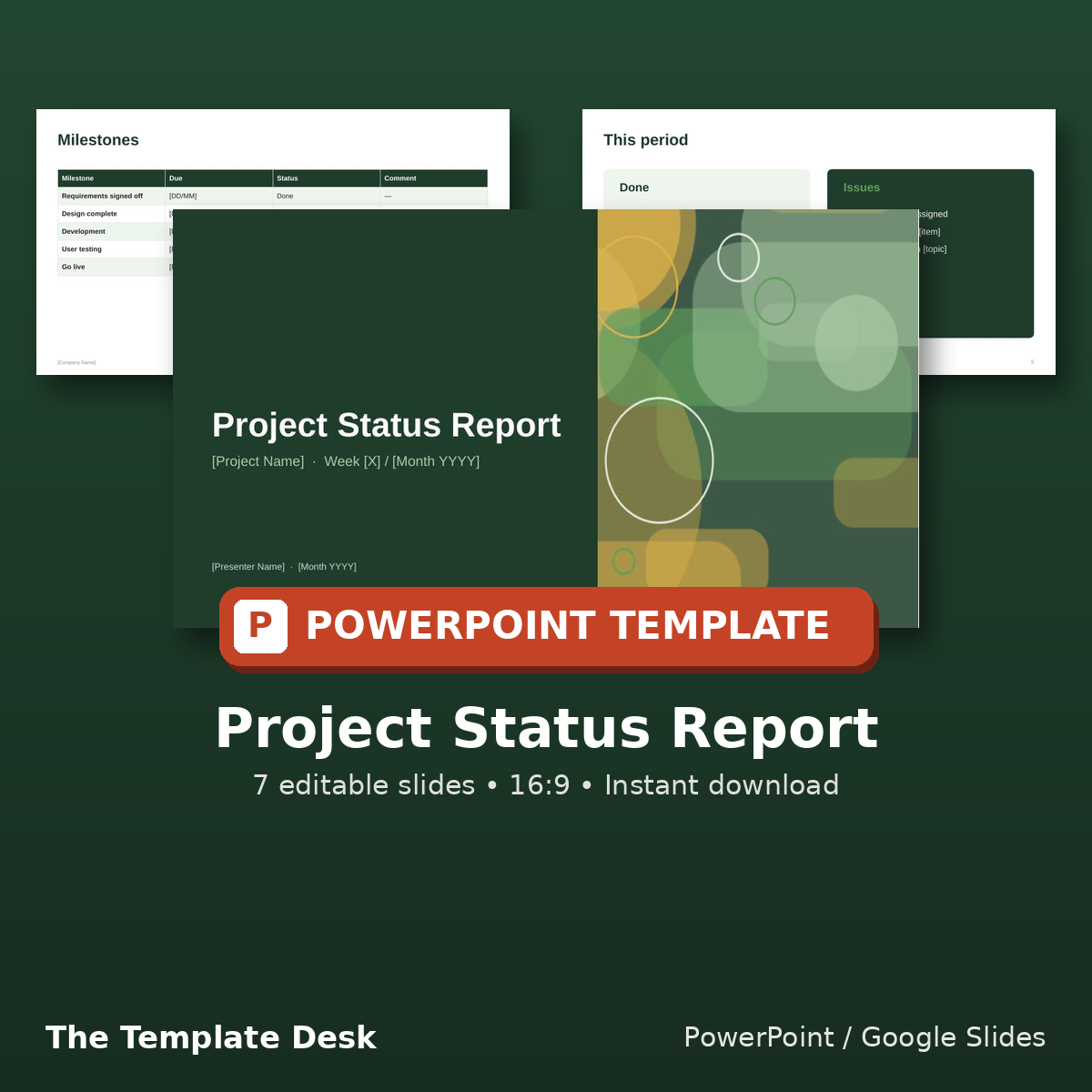 Project Status Report – cover