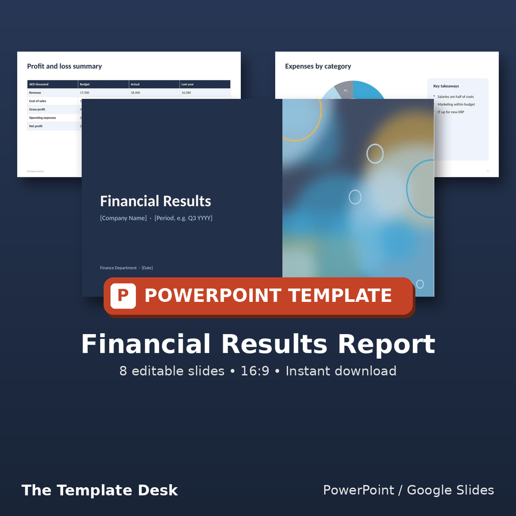 Financial Results Report – cover