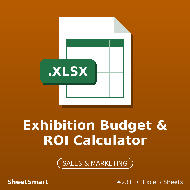Exhibition Budget & ROI Calculator – Excel template