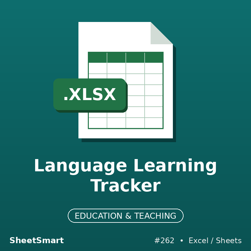 Language Learning Tracker – Excel template