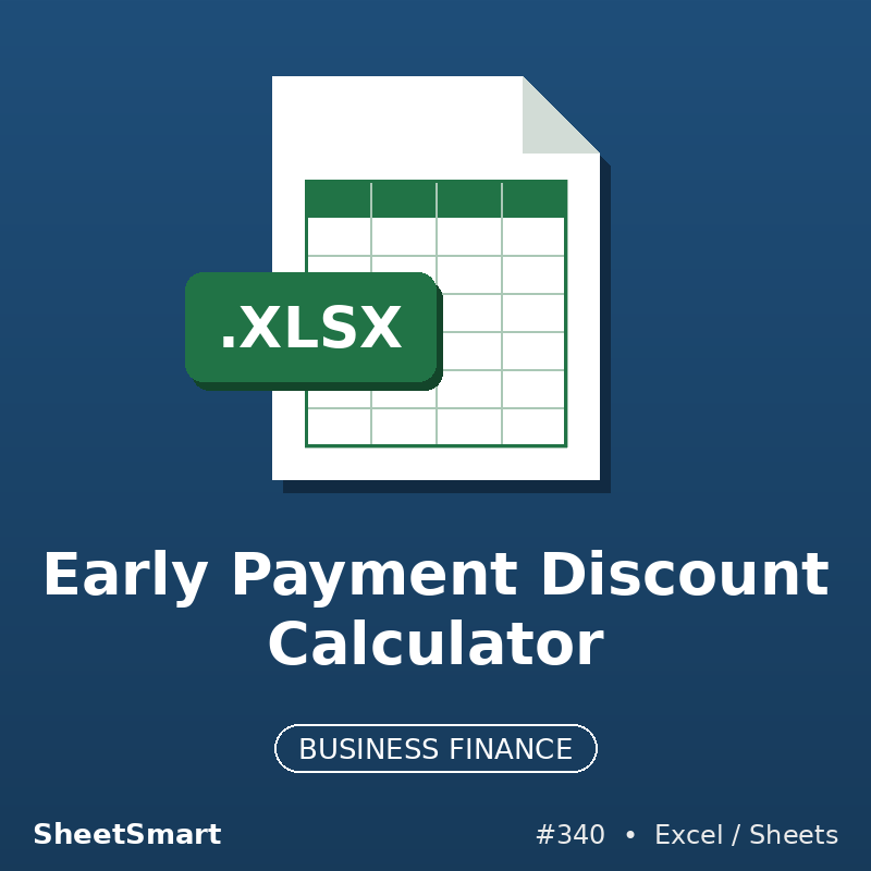 Early Payment Discount Calculator – Excel template