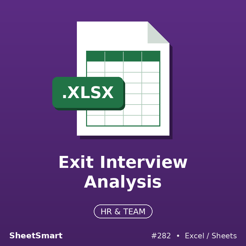 Exit Interview Analysis – Excel template