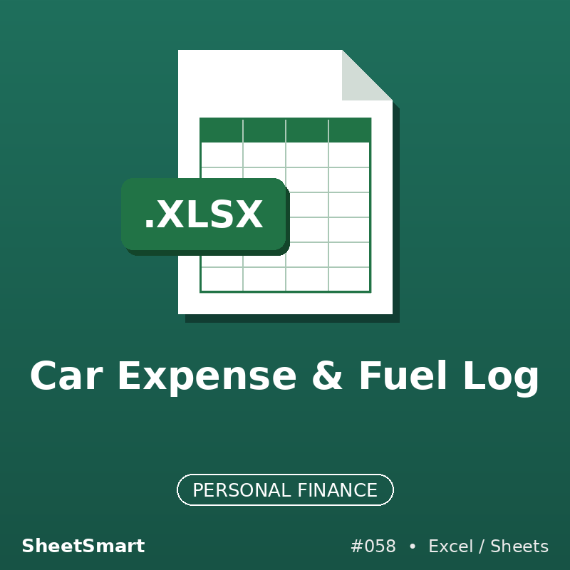 Car Expense & Fuel Log – Excel template
