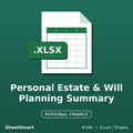 Personal Estate & Will Planning Summary – Excel template