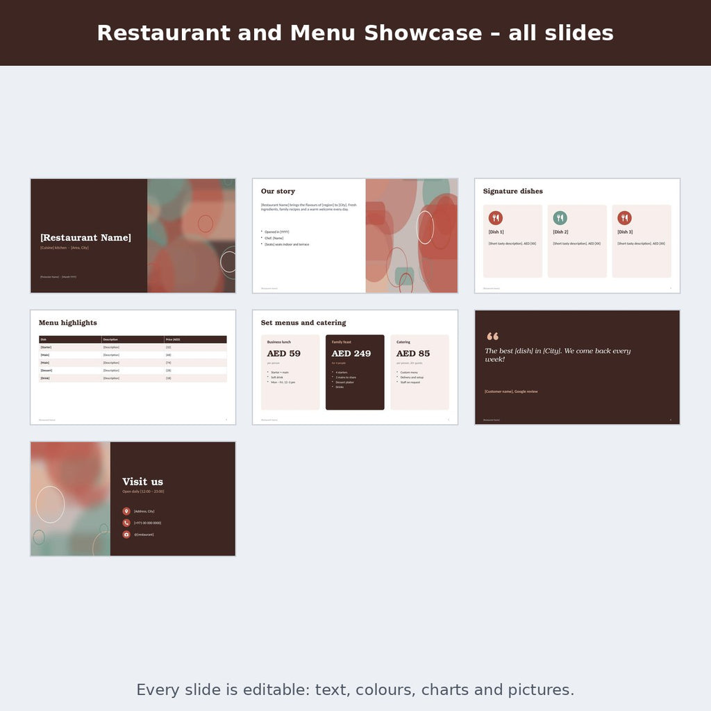 Restaurant and Menu Showcase – preview