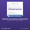 Website Development Agreement – cover