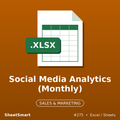 Social Media Analytics (Monthly) – Excel template