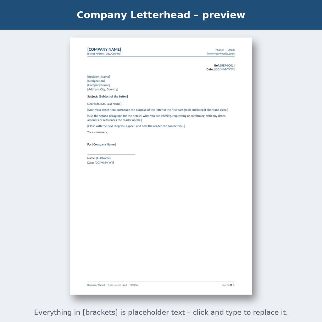 Company Letterhead – preview