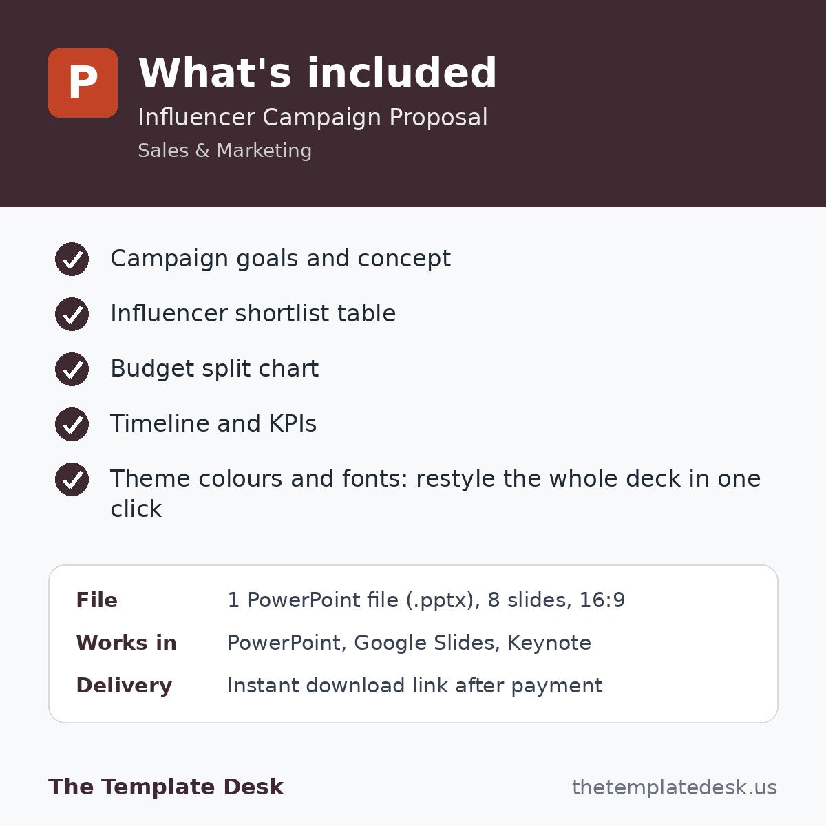 Influencer Campaign Proposal – what's included