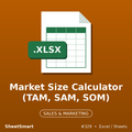 Market Size Calculator (TAM, SAM, SOM) – Excel template