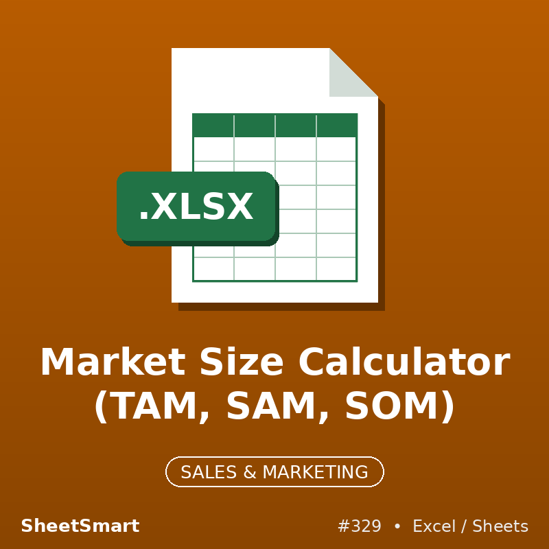 Market Size Calculator (TAM, SAM, SOM) – Excel template