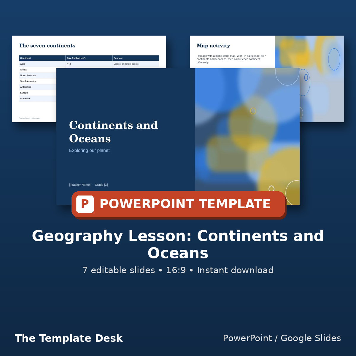 Geography Lesson: Continents and Oceans – cover
