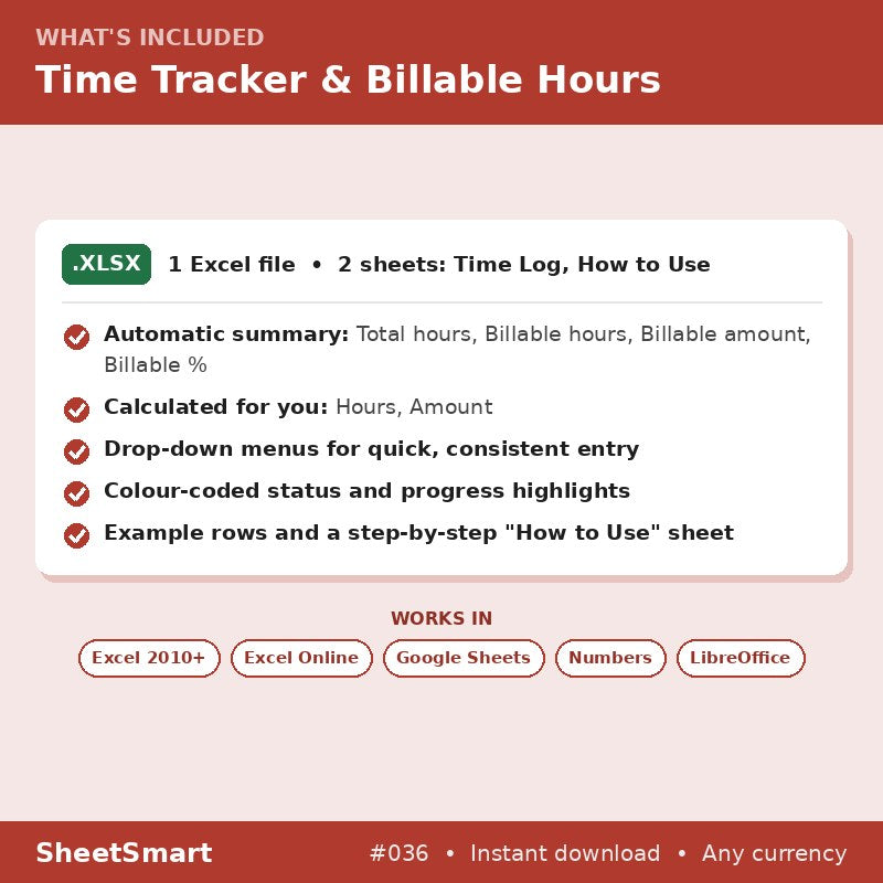 Time Tracker & Billable Hours – what's included