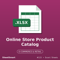 Online Store Product Catalog – Excel template