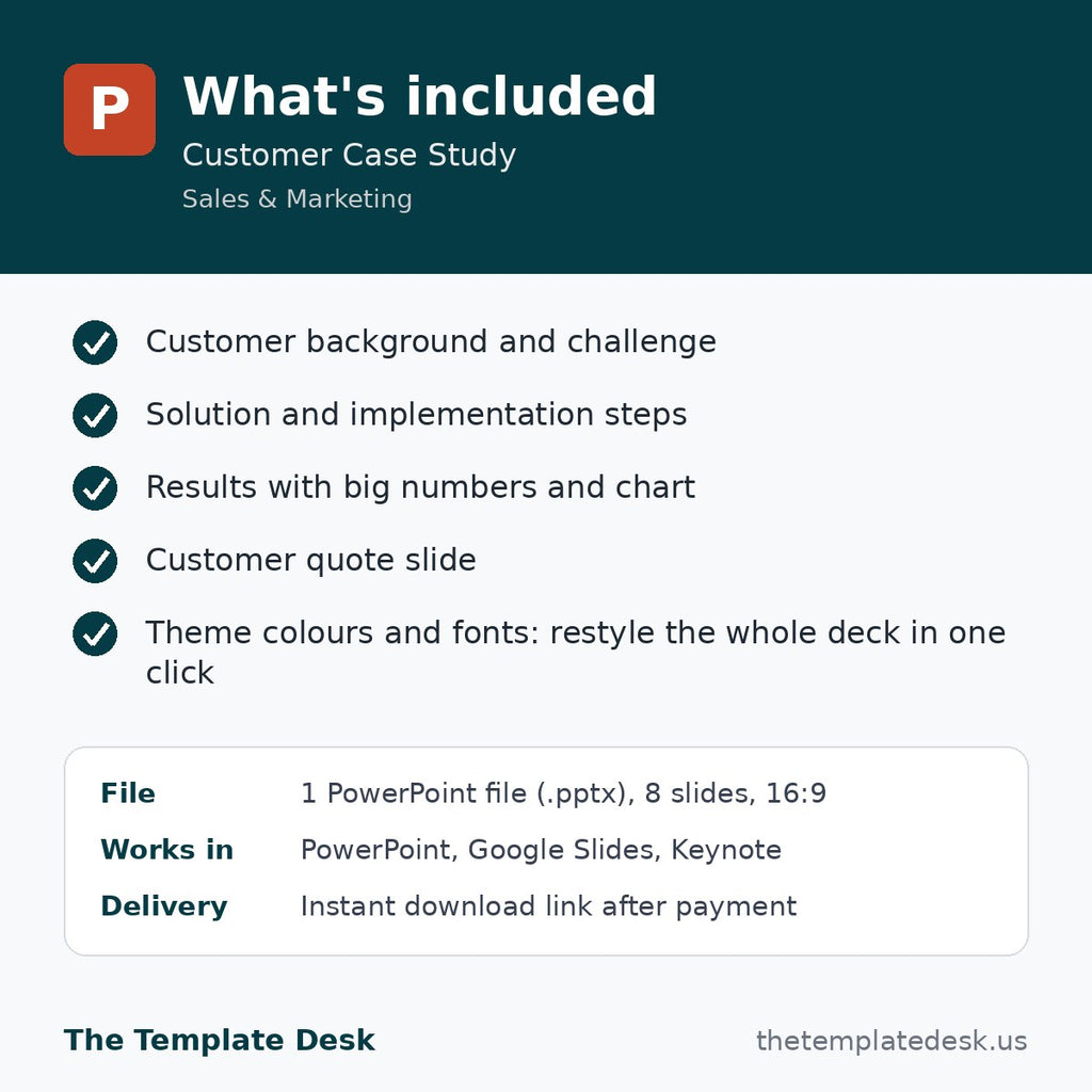 Customer Case Study – what's included