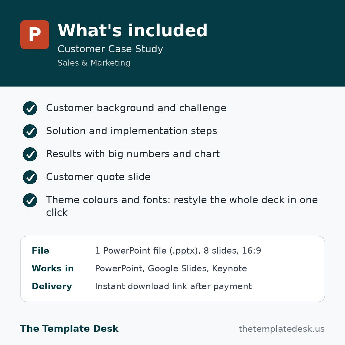 Customer Case Study – what's included