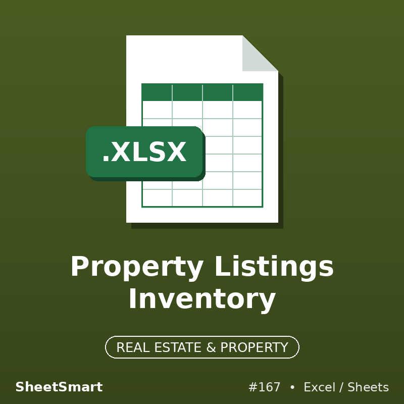 Property Listings Inventory – Excel template