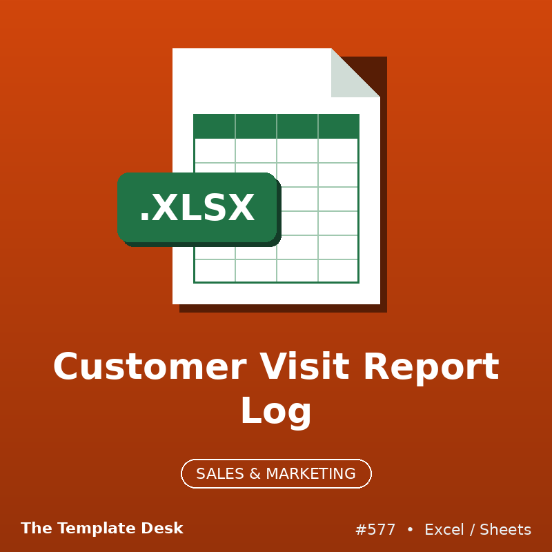 Customer Visit Report Log – cover