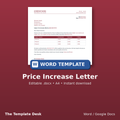 Price Increase Letter – cover