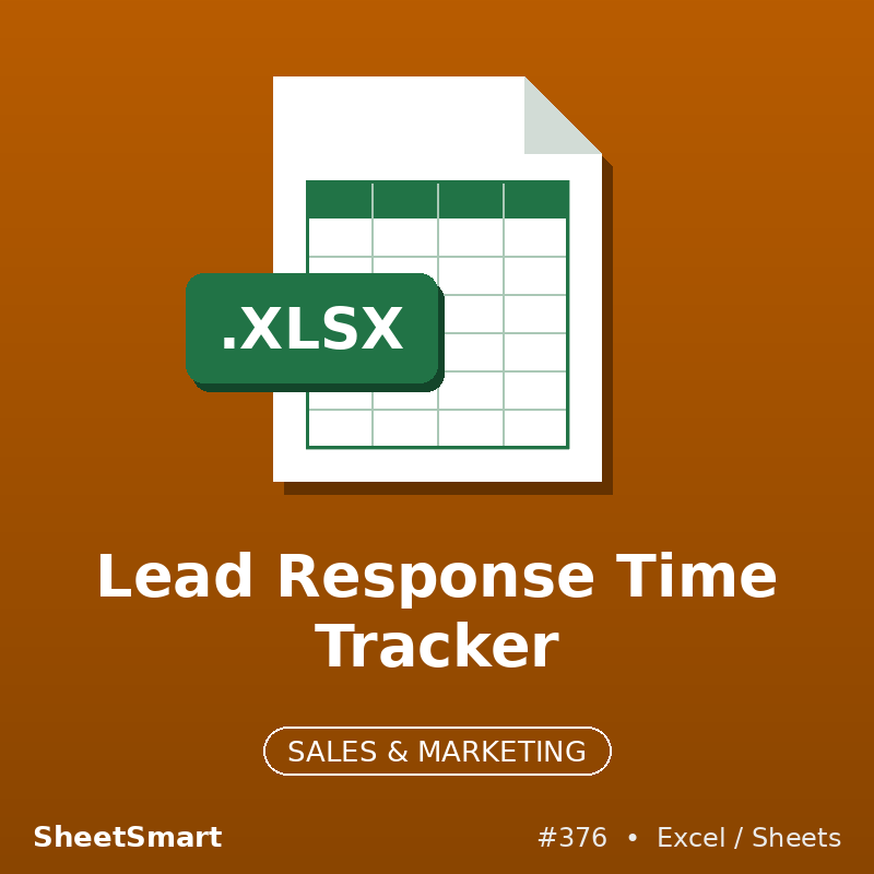 Lead Response Time Tracker – Excel template