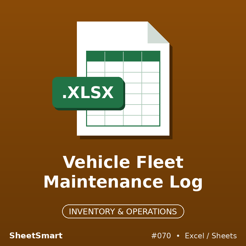 Vehicle Fleet Maintenance Log – Excel template