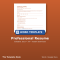 Professional Resume – cover