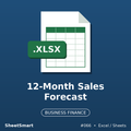 12-Month Sales Forecast – Excel template