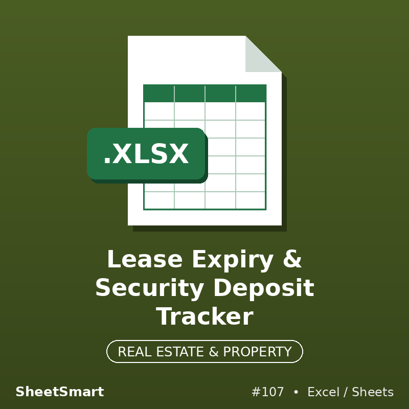 Lease Expiry & Security Deposit Tracker – Excel template