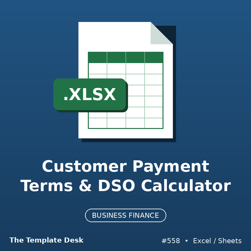 Customer Payment Terms & DSO Calculator – cover