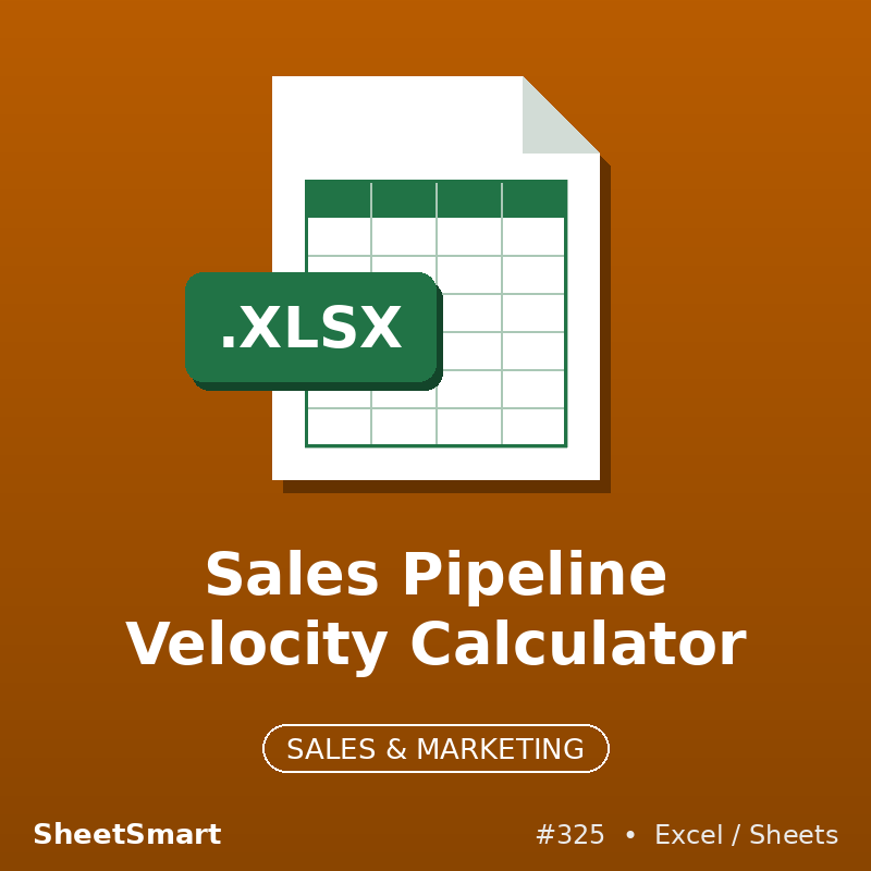 Sales Pipeline Velocity Calculator – Excel template